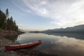 Canoe on shore Royalty Free Stock Photo