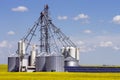 Canola Grain Silo Solar Panel Royalty Free Stock Photo