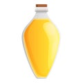 Canola oil glass potion icon, cartoon style