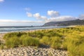 Canon Beach rocks and surf Oregon coast. Royalty Free Stock Photo