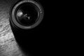 Canon Camera lens in Black & White