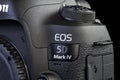 Canon 5D Mark IV camera on black Royalty Free Stock Photo