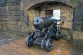 Canon at Edinburgh castle in Scotland Royalty Free Stock Photo