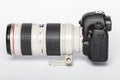 Canon EOS 5D Mark IV profesional DSLR photo camera on white reflective background