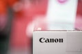Canon logo on package box