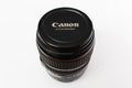 Canon 17-85 mm lens close-up on a white background Royalty Free Stock Photo