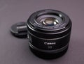 Canon 50mm Lens for the new RF Mount - FRANKFURT, GERMANY - MARCH 30, 2021 Royalty Free Stock Photo