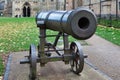 Canon outside Ely Cathedral Royalty Free Stock Photo