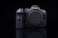 Canon R6 Full Frame Mirrorless Camera on Black Background