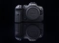 Canon R6 Full Frame Mirrorless Camera on Black Background