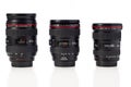 Canon zoom lenses Royalty Free Stock Photo