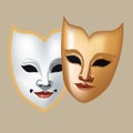 Canonical theatrical masks Royalty Free Stock Photo