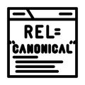 canonical url seo line icon vector illustration Royalty Free Stock Photo