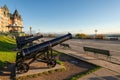 Canons along the pedestrian walkway at Chateau Frontenac