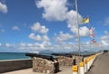 Canons along the waterfront in the Caribbean island of Nevis