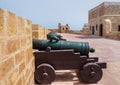 The fortress walls surround the old medina of Essaouira, Morocco Royalty Free Stock Photo