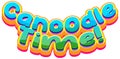 Canoodle time isolated word text Royalty Free Stock Photo