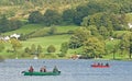 Canooing on Coniston Water.