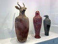 Canopic Jar, Hawk, Raven and Elk, 1993 by William Morris a glass artist