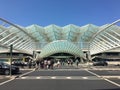 Canopies and Bridges of Gare do Oriente, Lisboa, Portugal by Calatrava Royalty Free Stock Photo