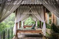 Canopies for massage in resort Royalty Free Stock Photo