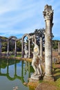 Canopus ancient pool in Villa Adriana Hadrian`s Villa in Tivoli, Italy