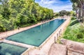 The Canopus, ancient pool in Villa Adriana, Tivoli, Italy