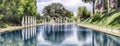 The Canopus, ancient pool in Villa Adriana, Tivoli, Italy