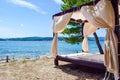 Canopy Bed Beach Royalty Free Stock Photo