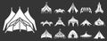 Canopy icon set, simple style