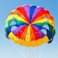 Canopy of parachute for parasailing Royalty Free Stock Photo
