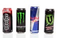 Cans of Energy Drinks