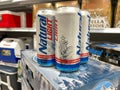 Cans of Natural Light Beer also called Natty Light in a Publix grocery store