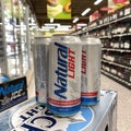 Cans of Natural Light Beer also called Natty Light in a Publix grocery store