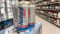 Cans of Natural Light Beer also called Natty Light in a Publix grocery store