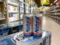 Cans of Natural Light Beer also called Natty Light in a Publix grocery store