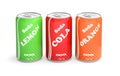 Cans of soda drink soft Royalty Free Stock Photo