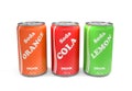 Cans of soda drink soft Royalty Free Stock Photo