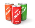 Cans of soda drink soft Royalty Free Stock Photo