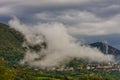 A spectacular cloud in Cansiglio in Italy Royalty Free Stock Photo