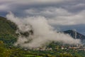 A spectacular cloud in Cansiglio in Italy