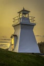 Canso Canal Lighthouse at Sunset Portrait Royalty Free Stock Photo