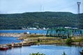 The Canso Causeway linking mainland Nova Scotia to Cape Breton Island in Canada Royalty Free Stock Photo