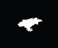 Cantabria outline map country shape Spain