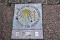 Pilgrim sign at the Camina de Compostella of Spain