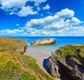 Cantabric coast summer landscape.