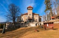 Cantacuzino Castle, the famous landmark in Busteni, Romania Royalty Free Stock Photo