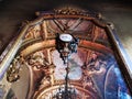 Cantacuzino Palace interior - mirror and old clock Royalty Free Stock Photo