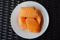 Cantaloup slice Royalty Free Stock Photo