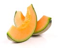 Cantaloupe isolated on white background Royalty Free Stock Photo